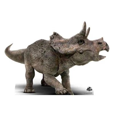 Image of Star Cutouts Ltd SC1282 Official Jurassic World Baby Triceratops Dinosaur Party and Collectors Item 61cm Tall, Solid, Multicolour, Regular
