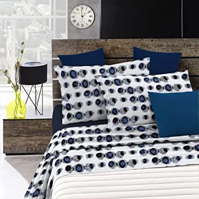 Image of Italian Bed Linen Fantasy Sheet Set in Printed Microfiber, Optical, Double