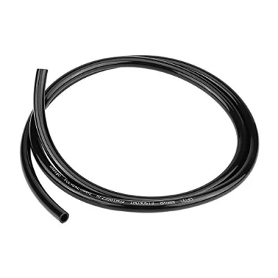 Image of Motorcycle Fuel Pipe, Fydun 1m Rubber Non Braided Line Hose Petrol Oil Pipe Black Long for Universal