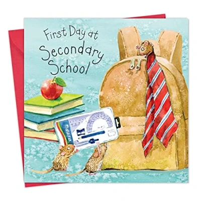 Image of Twizler First Day At Secondary School Card Big Good Luck New Back to Gifts