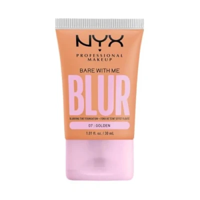 Image of NYX Professional Makeup Blurring Tint Foundation, Medium Coverage, Matte Finish, With Niacinamide, Matcha and Glycerin, 12 Hours Hydrating, Bare Me Blur, 30 ml, Shade: Golden