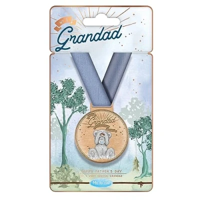 Image of ME TO YOU Tatty Teddy Father&#039;s Day No.1 Grandad Medal Official Collection FGE01008