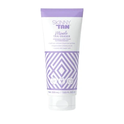 Image of Skinny Tan Miracle Eraser Fake Remover For Natural Streak Free Results &amp; Soft Skin, Vegan Cruelty Free, 200ml