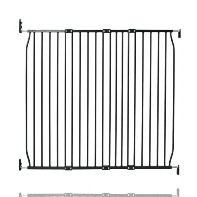 Image of Safetots Eco Screw Fit Baby Gate, Black, 120cm 130cm, Stair Gate for Toddler and Baby, Safety Barrier, Easy Installation