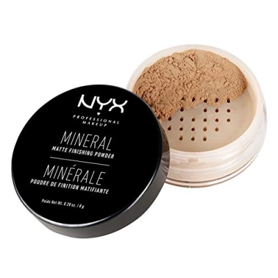 Image of NYX Professional Makeup Mineral Finishing Powder, Loose Format, Matte Finish, Oil Absorbing, Vegan Formula, Shade: Medium/Dark
