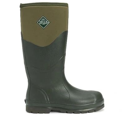 Image of Muck Boots Unisex Chore 2K Pull On Waterproof Wellington Boot, Dark Green, 13
