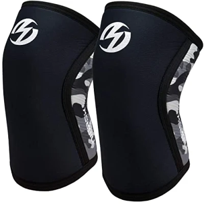Image of Knee Sleeves (1 Pair), 7mm Neoprene Compression Braces, Great Support for Cross Training, Weightlifting, Powerlifting, Squats, Basketball and More