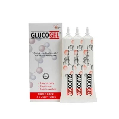 Image of GlucoGel Fast Acting Glucose Energy Gel Original Unflavoured 25g Tubes (Pack of 3)