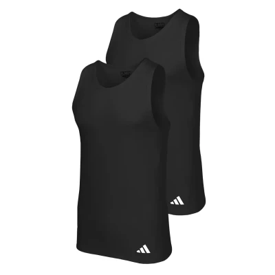 Image of adidas Sportswear Ergonomic TANK 2PK Undershirt, Men&#039;s, Size: Large, Black