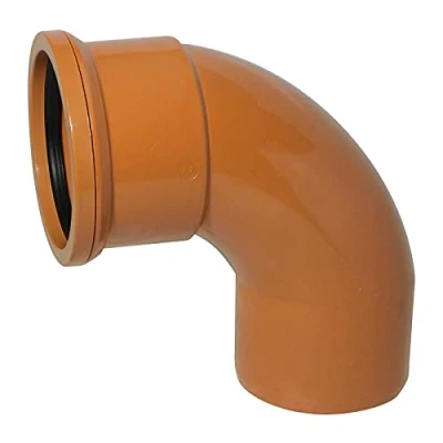 Image of 90 Bend (Single Socket) 110mm Underground Drainage Pipe Fittings Trap Gulley Socket Grid Coupler
