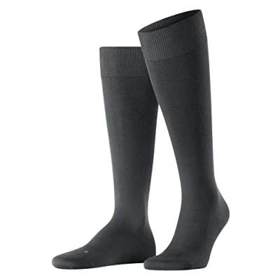 Image of FALKE Lufthansa Travel &amp; Comfort Men&#039;s Energizing Cotton Knee High Socks Strong Compression Improved Blood Circulation Ideal For Travelling And Long Periods Sitting Breathable Soft On Skin 1 Pair