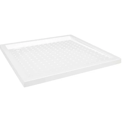 Image of vidaXL Shower Base Tray with Dots White 90x90x4 cm ABS