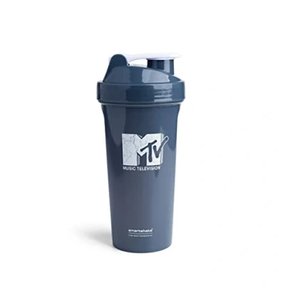 Image of Smart Shake Lite MTV Cracked Logo Shaker Bottle (800 ml / 27 oz) Durable Design and Easy to Clean Water Leakproof, BPA Free &amp; DEHP