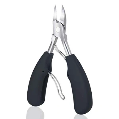 Image of URAQT Toenail Clippers, Precision Nail Clippers Cutter for Thick or Ingrown Toenails, Heavy Duty Stainless Steel Cuticle Scissors Nippers, with Protective Cover