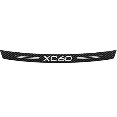 Image of Ever TA Car Rear Boot Bumper Protector for Vo lvo XC60, Carbon Fiber Trunk Door Sill Strip Anti Scratch Decorative Sticker Styling Accessories, Black