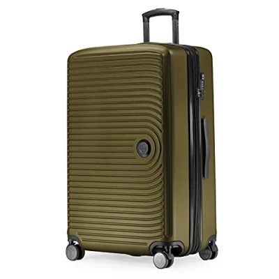 Image of HAUPTSTADTKOFFER Mitte Large Hard Shell Suitcase, TSA, 4 Wheels, Check In Luggage with 8 cm Volume Expansion, 77cm, 130 liters, Avocado