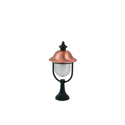 Image of VENEZIA Outdoor Pedestal Light Black, IP44 25x53.8cm