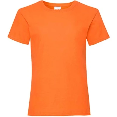 Image of Fruit of the Loom Valueweight T Shirt Orange 7 8 Years