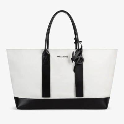 Image of Axel Arigato Note Cotton Canvas Shopper Bag