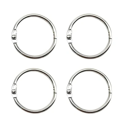 Image of Ruidee 20 Pcs Loose Leaf Binder Rings Silver Book Key Keychain Premium Metal for Notebook Scrapbook Album Craft DIY (35mm)