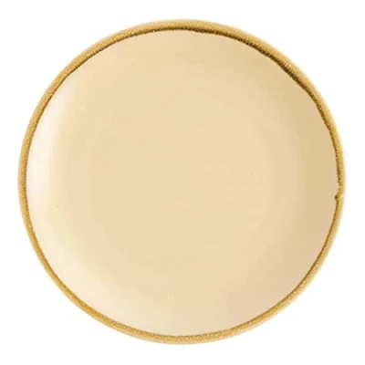 Image of Olympia Kiln Round Plate Sandstone 280mm 11 Rimmed Kitchen Serving 4pc
