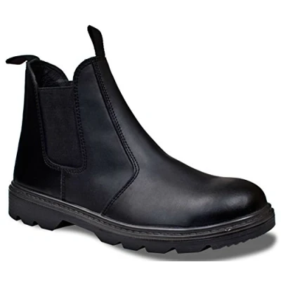 Image of Dealer Chelsea Boots, Work Steel Toe Cap/Midsole Sizes 5 12 (6) Black