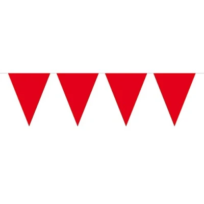 Image of Bunting mini Red 3m, 3 metres 12 Triangle flags measuring 15x11cms Plastic