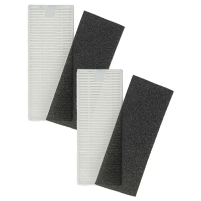 Image of vhbw Filter Set compatible with Rowenta X plorer 45 Series Aqua RR8275, RR6875 Vacuum Cleaner Robot 4x Spare Filters (filter, foam filter)