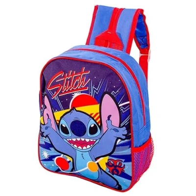 Image of Kids Backpack Stitch School Bag Lilo &amp; Character Carry Adjustable Shoulder Straps Premium Travel Backpacks Rucksasck