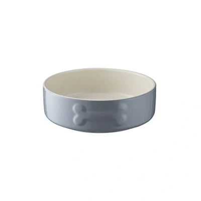 Image of Mason Cash Colour Mix Grey Stoneware Dog Bowl, 15 cm