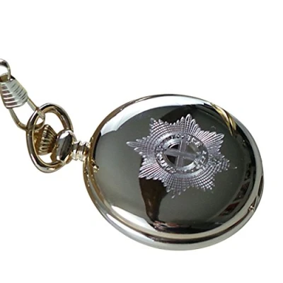 Image of Coldstream Guards Real 24 Carat Gold Plated Army Crested Pocket Watch Military Crest Luxury Gift in Case