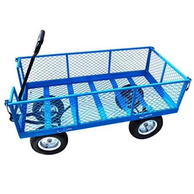 Image of Large Metal Garden Cart Utility Sack Truck Trolley Heavy Duty Wheelbarrow