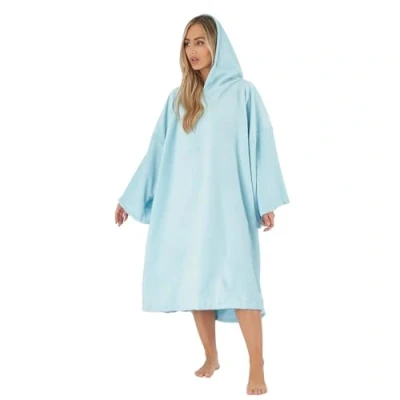 Image of OHS Towel Poncho Adult Hooded Large Bath Swim Surf Beach Absorbent Dry Microfiber Changing Robe for Men Boys Quick Dry, Sky Blue