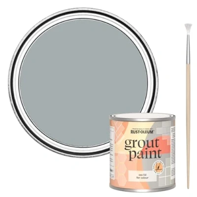 Image of Rust Oleum Grey Ultra Durable Grout Paint Mineral 250ml