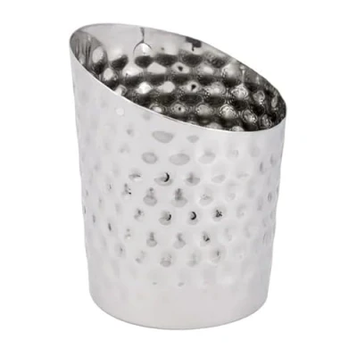 Image of Olympia Chip Cup Hammered 112x95mm 480ml, Silver