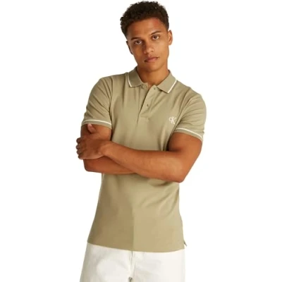 Image of Calvin Klein Jeans Tipping SLIM Polo shirt, Men&#039;s, Size: Small, Tree house