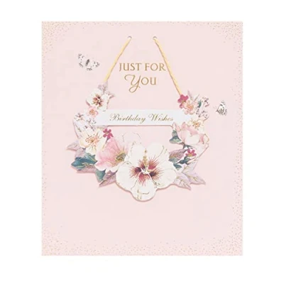 Image of UK Greetings Birthday Card For Her/Female/Friend With Envelope Cord Design