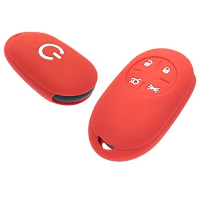 Image of Nordecco Silicone Key Fob Cover Protective Case Compatible With Fiat 500e Electric 2022 and Above (Red)