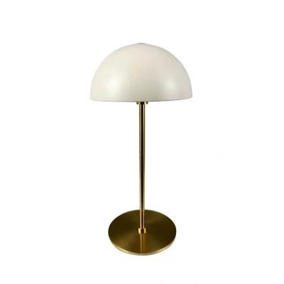 Image of Dyberg Larsen LED table lamp Along, beige, height 20 cm