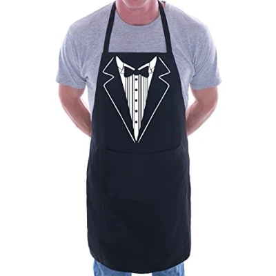 Image of Print4U Tuxedo BBQ Cooking Funny Novelty Apron Black