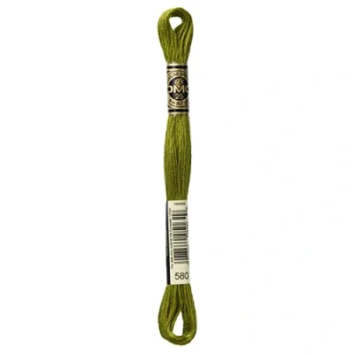 Image of DMC 6 Strand Embroidery Cotton Floss, Dark Moss Green