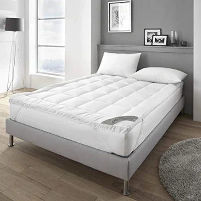 Image of EHD Seersucker Fabric Luxury Hotel Quality Super Soft 4cms Thick 3D Microfibre 500GSM Polyester Filled Mattress Toppers (Single Size)