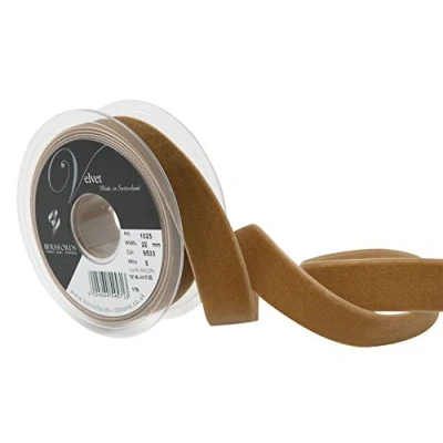 Image of Berisfords Velvet Ribbon, Nuss, 10.2 x 3 cm