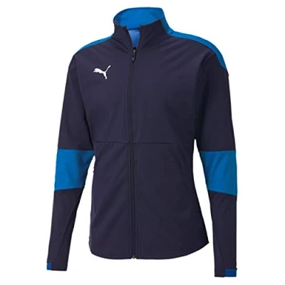 Image of PUMA Men&#039;s teamRISE All Weather Jacket Poly, Electric Blue Lemonade, L