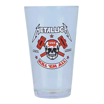 Image of Nemesis Now Officially Licensed Metallica Kill Em All Glass, 14.8cm