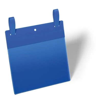 Image of Durable Document Pocket with Straps A5 Landscape, Pack of 50 Pieces, Dark Blue