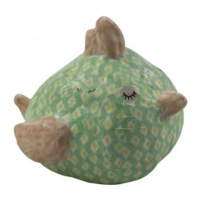 Image of Décopatch Ref AP164C Round Hen Papier Maché Object to Decorate 7.5 x 8.5 7.5cm with Papers &amp; PaperPatch Glue, Glitter, Paints