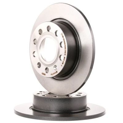 Image of 1K0615601AB, 1K0615601K, 5Q0615601F Brake DISC BREMBO Coated LINE 08.9502.11 253mm 10mm 5 solid VOLKSWAGEN: Golf 5, Jetta 4, 6 Cabrio