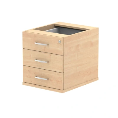 Image of Impulse 3 Drawer Fixed Pedestal Maple