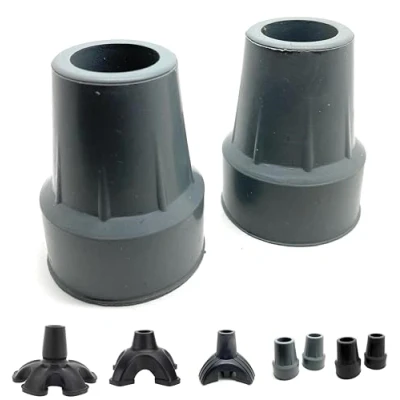 Image of Quantum Leap (Pack of Two) 19mm 3/4&quot; Heavy Duty Rubber Ferrules Added Metal Washer for Strength, (for Walking Sticks Only) Feet or Stick Tips (19mm)